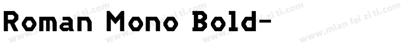 Roman Mono Bold字体转换